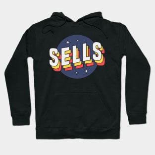 Sells - Colorful Layered Retro Letters Hoodie